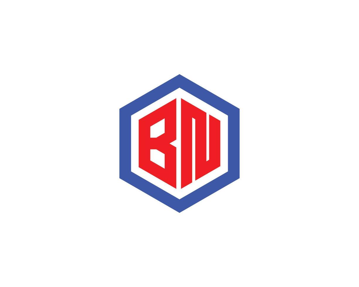 plantilla de vector de diseño de logotipo bn nb