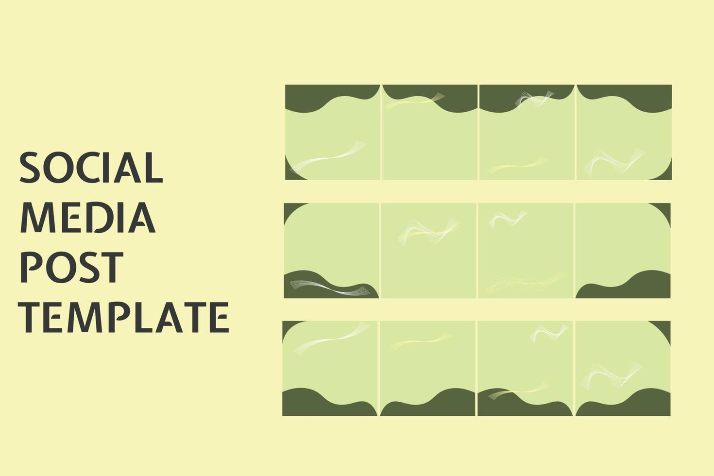 Social media carousel post template vector