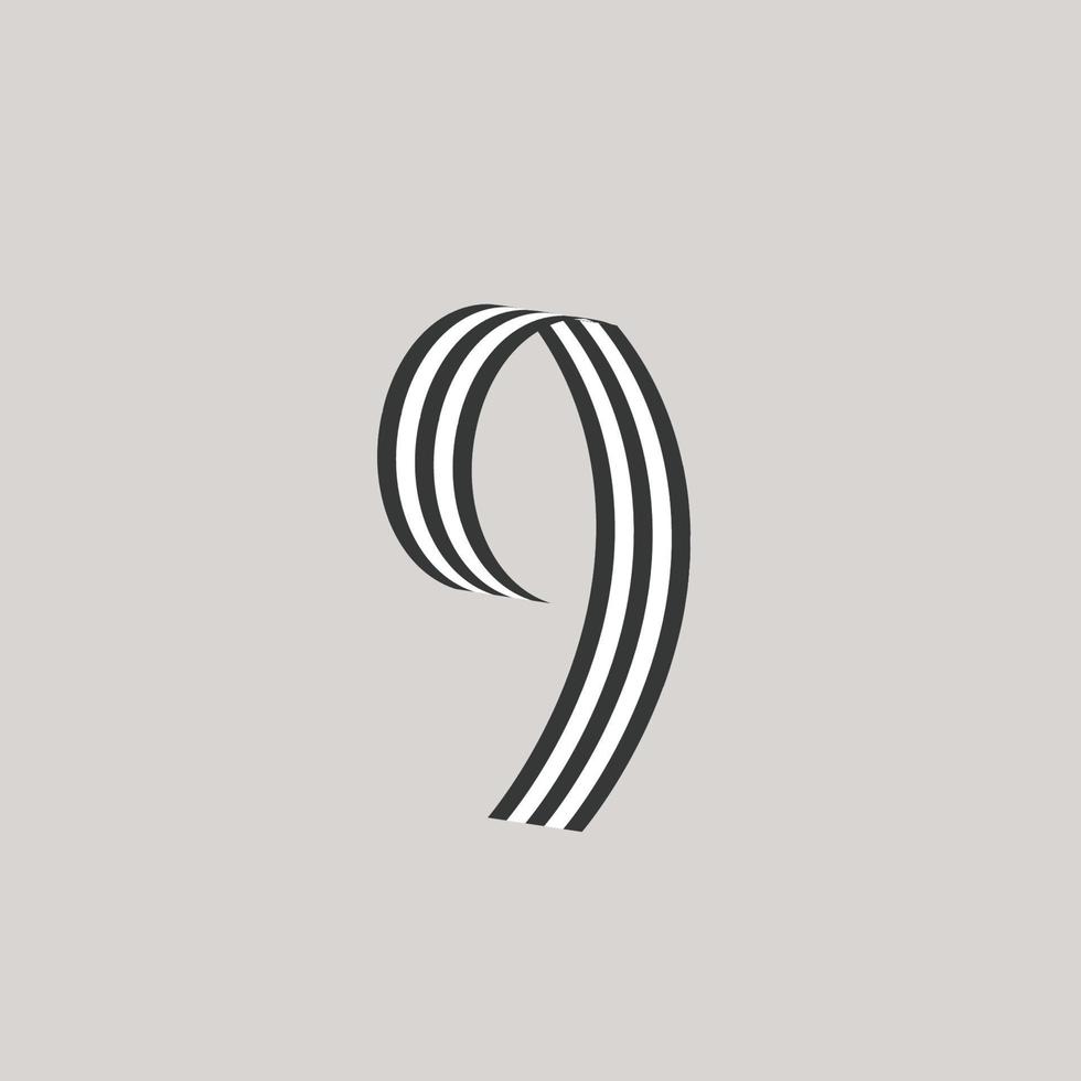 Math numbers with vector text effect