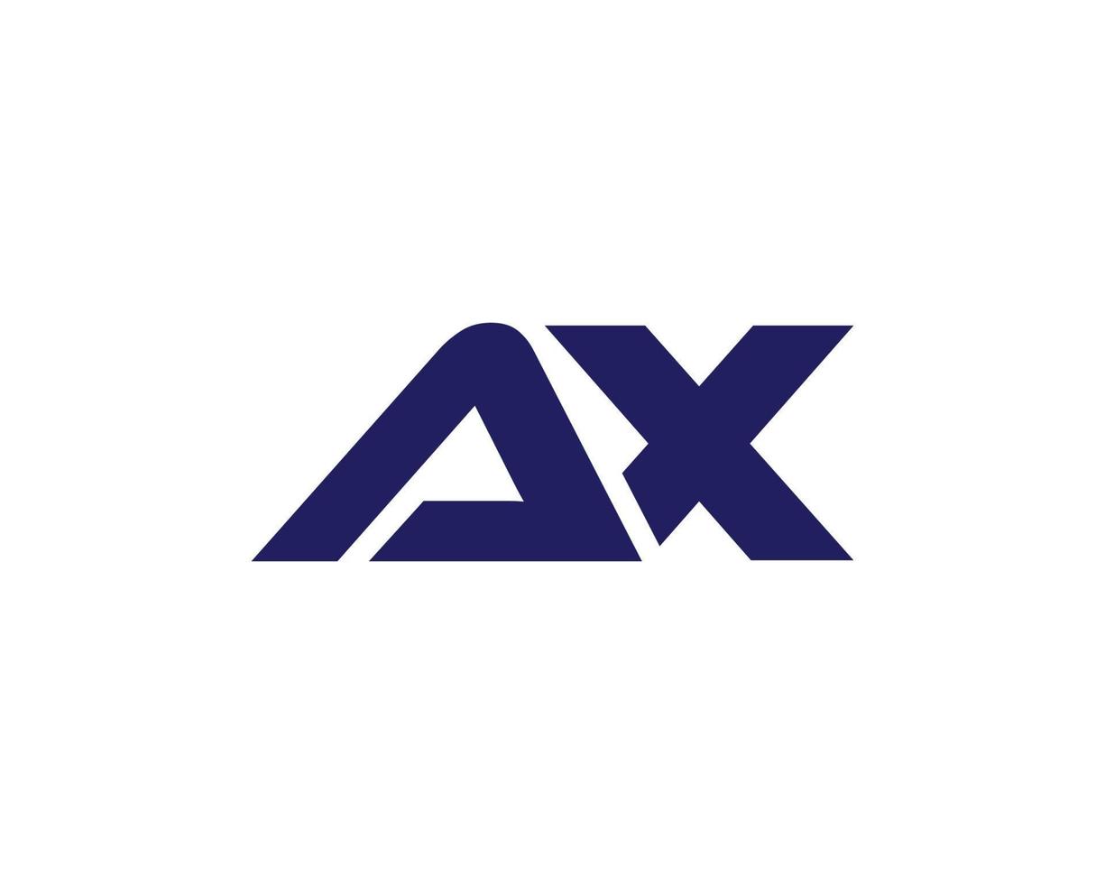 AX XA logo design vector template
