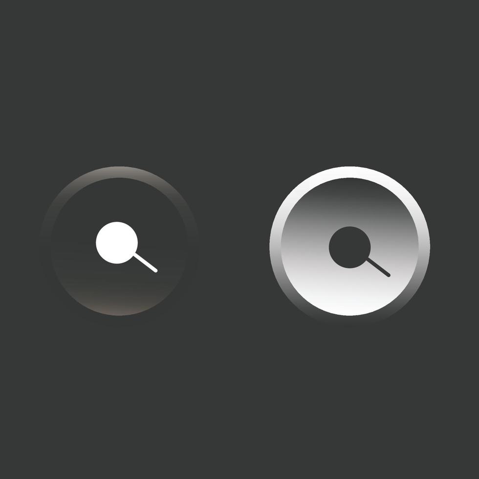 Search icon button on social media vector