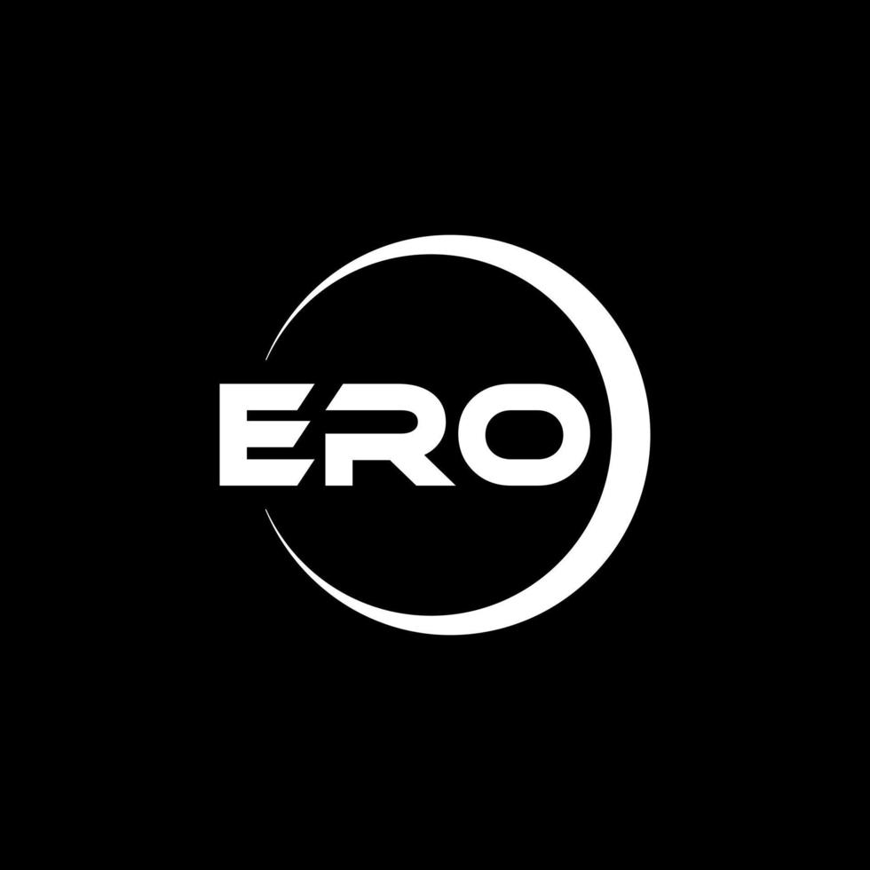 ERO letter logo design in illustration. Vector logo, calligraphy designs for logo, Poster, Invitation, etc.