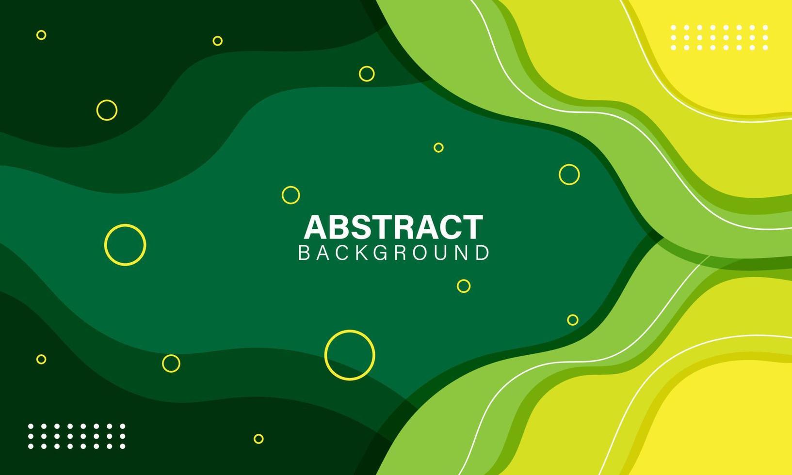 Green abstract wave background vector