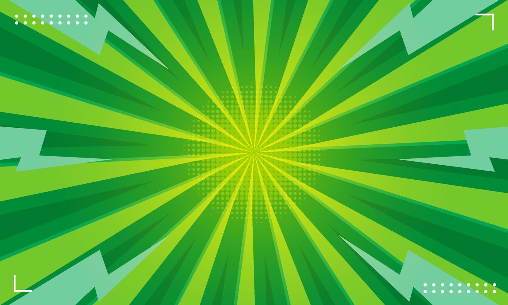 fondo cómico verde vector