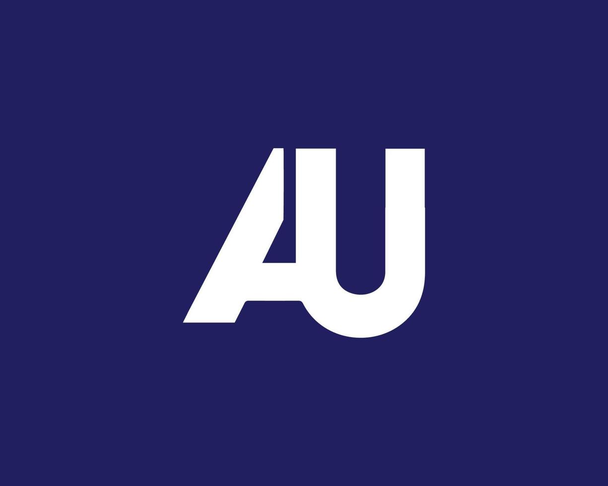 AU UA logo design vector template