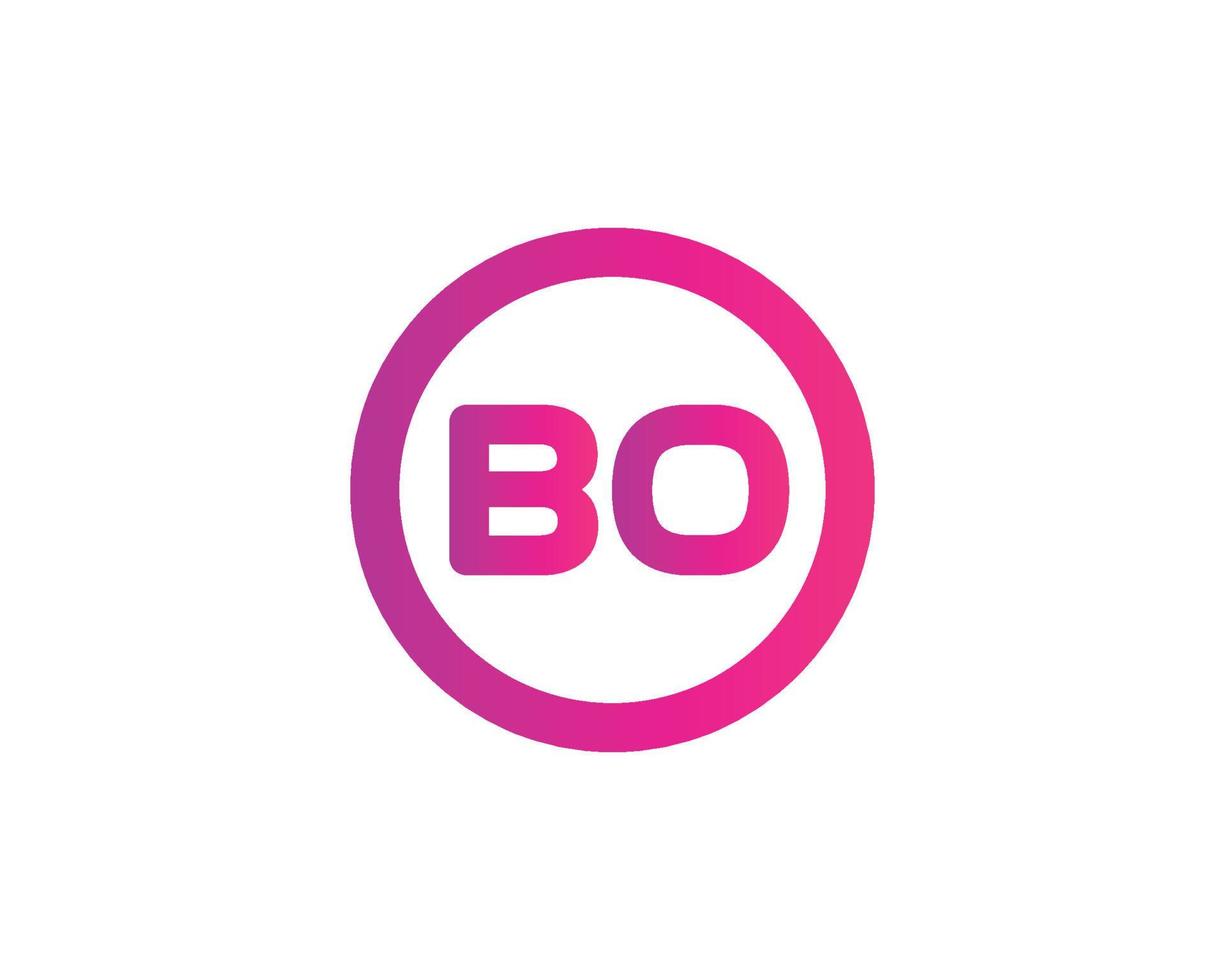 BO OB Logo design vector template