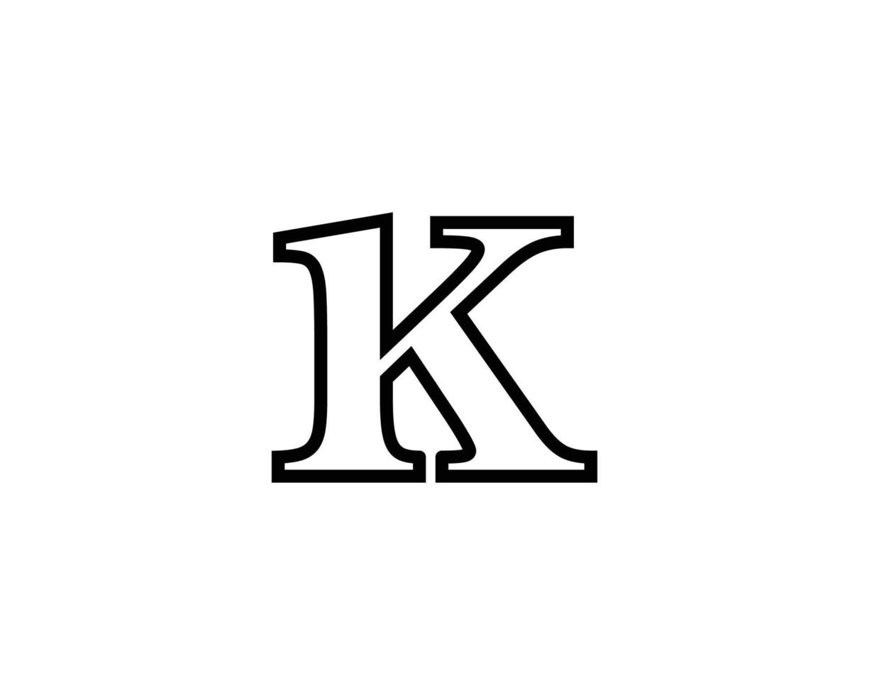 plantilla de vector de diseño de logotipo k