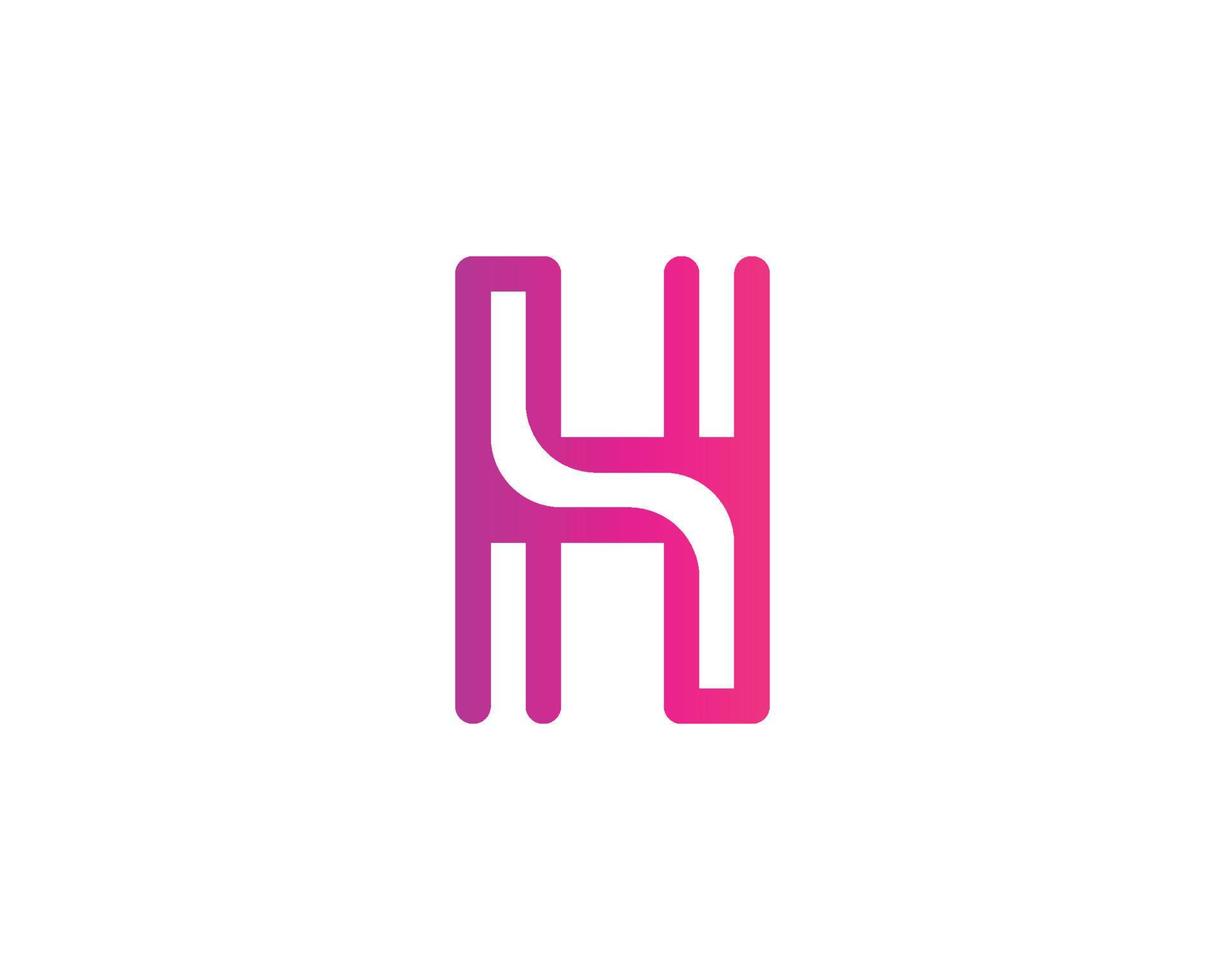 plantilla de vector de diseño de logotipo h