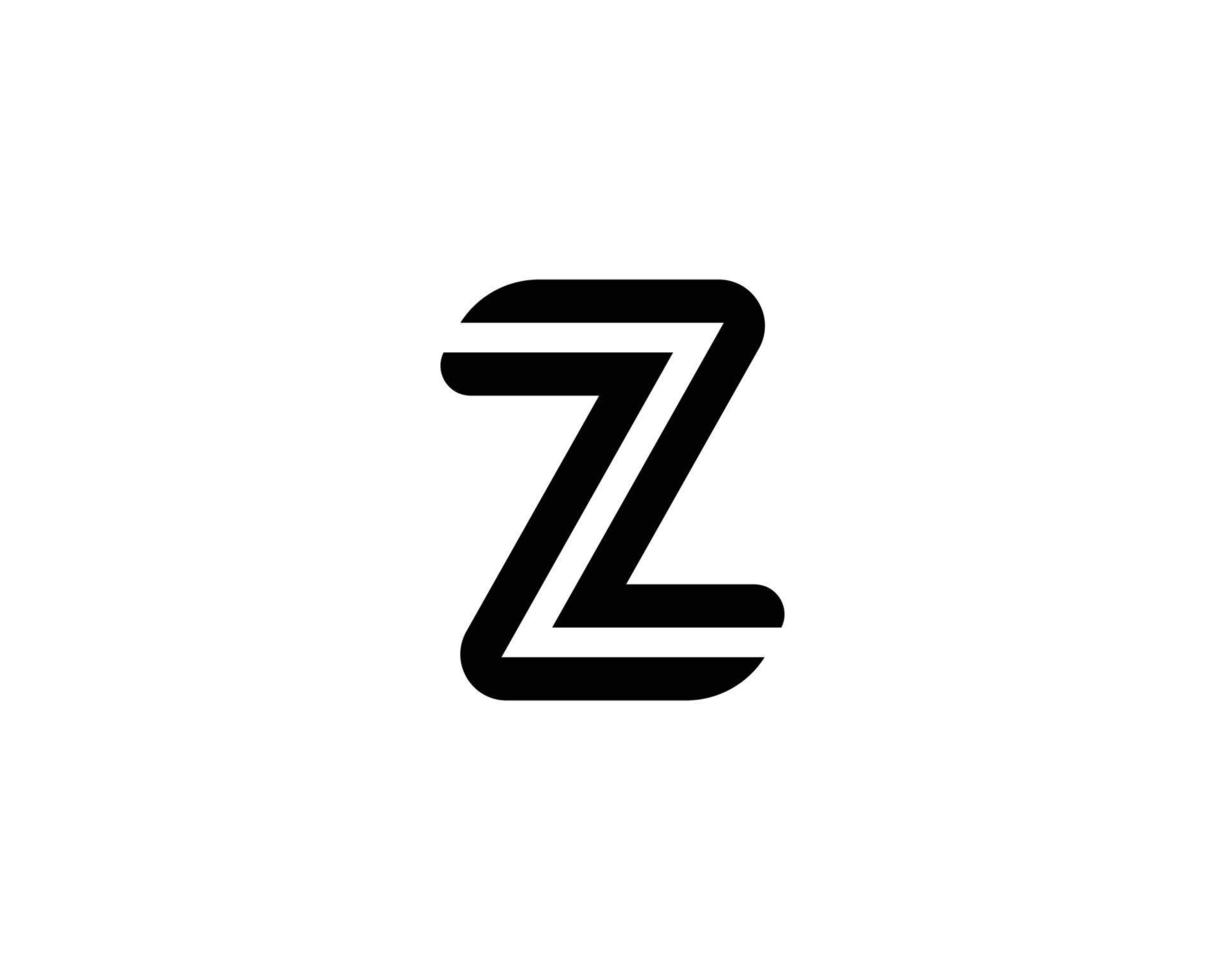 plantilla de vector de diseño de logotipo z zz