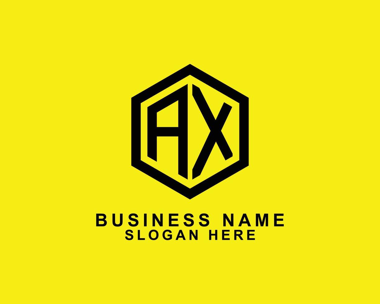 AX XA logo design vector template