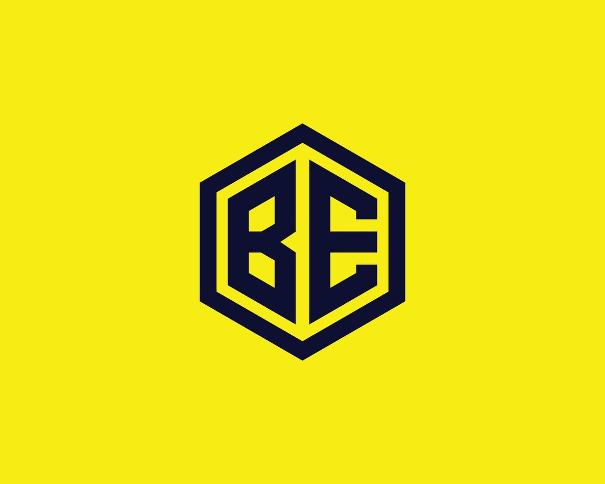 BE EB logo design vector template