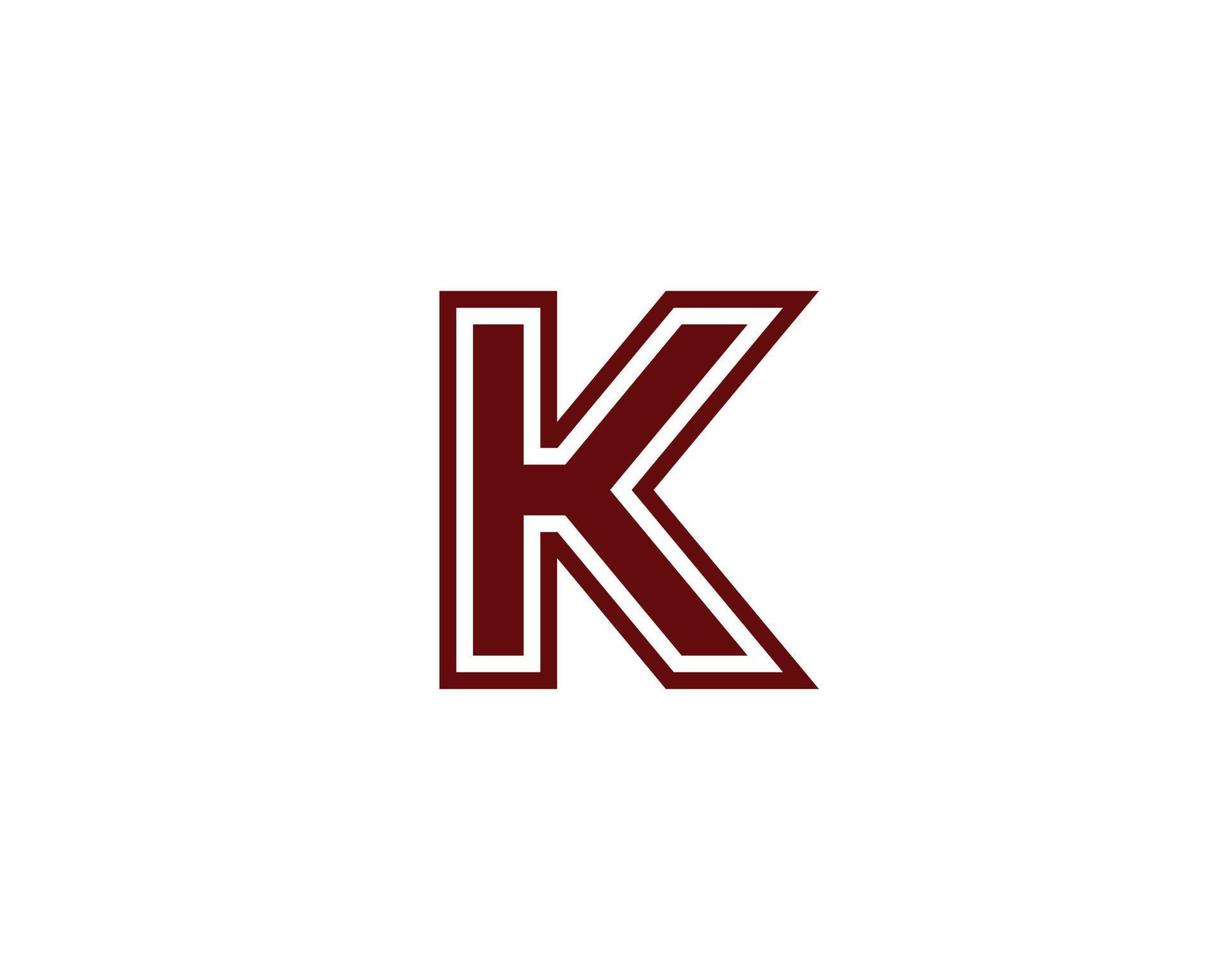 plantilla de vector de diseño de logotipo k