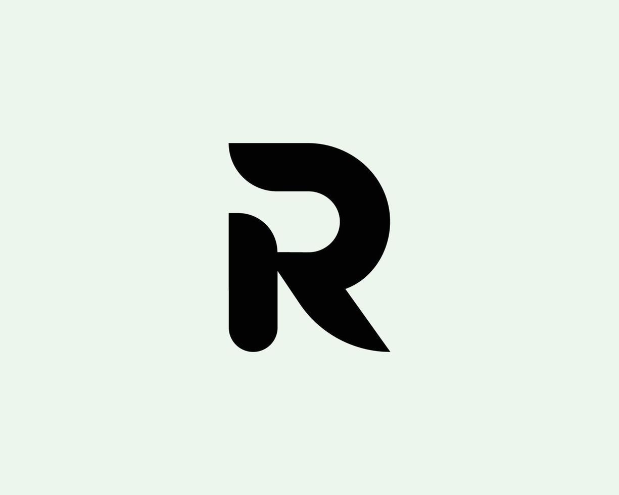 R logo design vector template