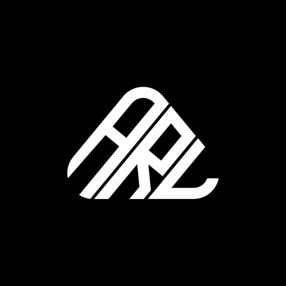 diseño creativo del logotipo de la letra arl con gráfico vectorial, logotipo simple y moderno de arl en forma de triángulo. vector