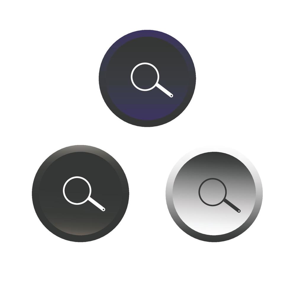 Search icon button on social media vector
