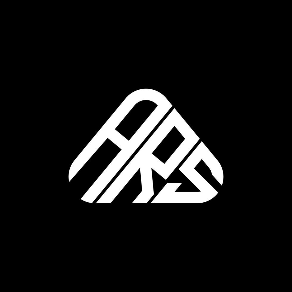 diseño creativo del logotipo de la letra ars con gráfico vectorial, logotipo simple y moderno de ars en forma de triángulo. vector