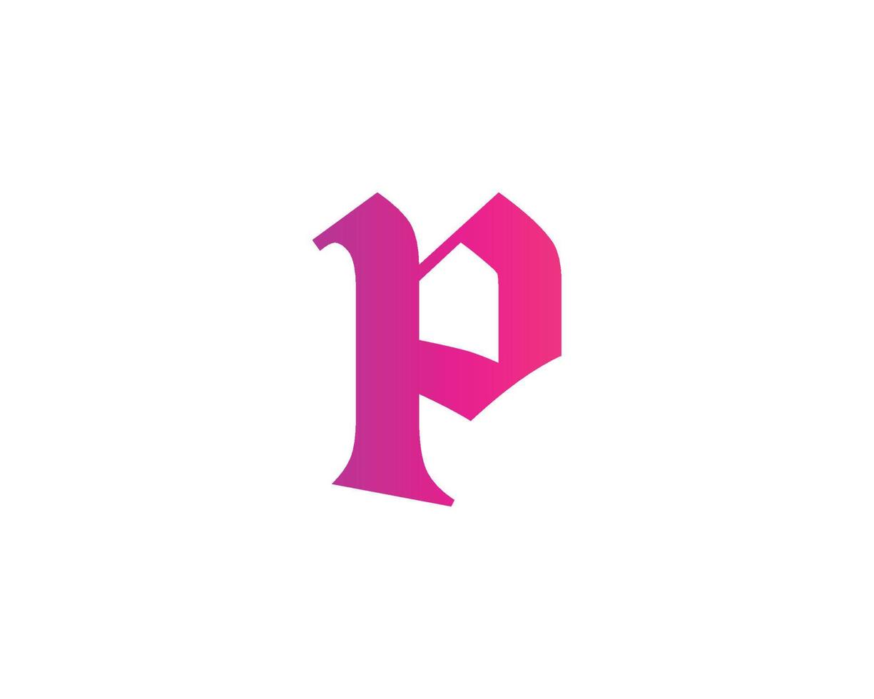 P logo design vector template
