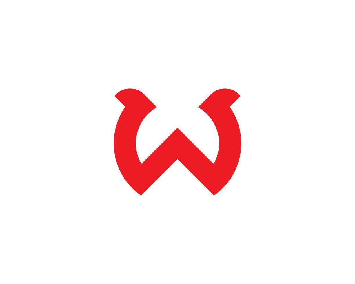 W logo design vector template