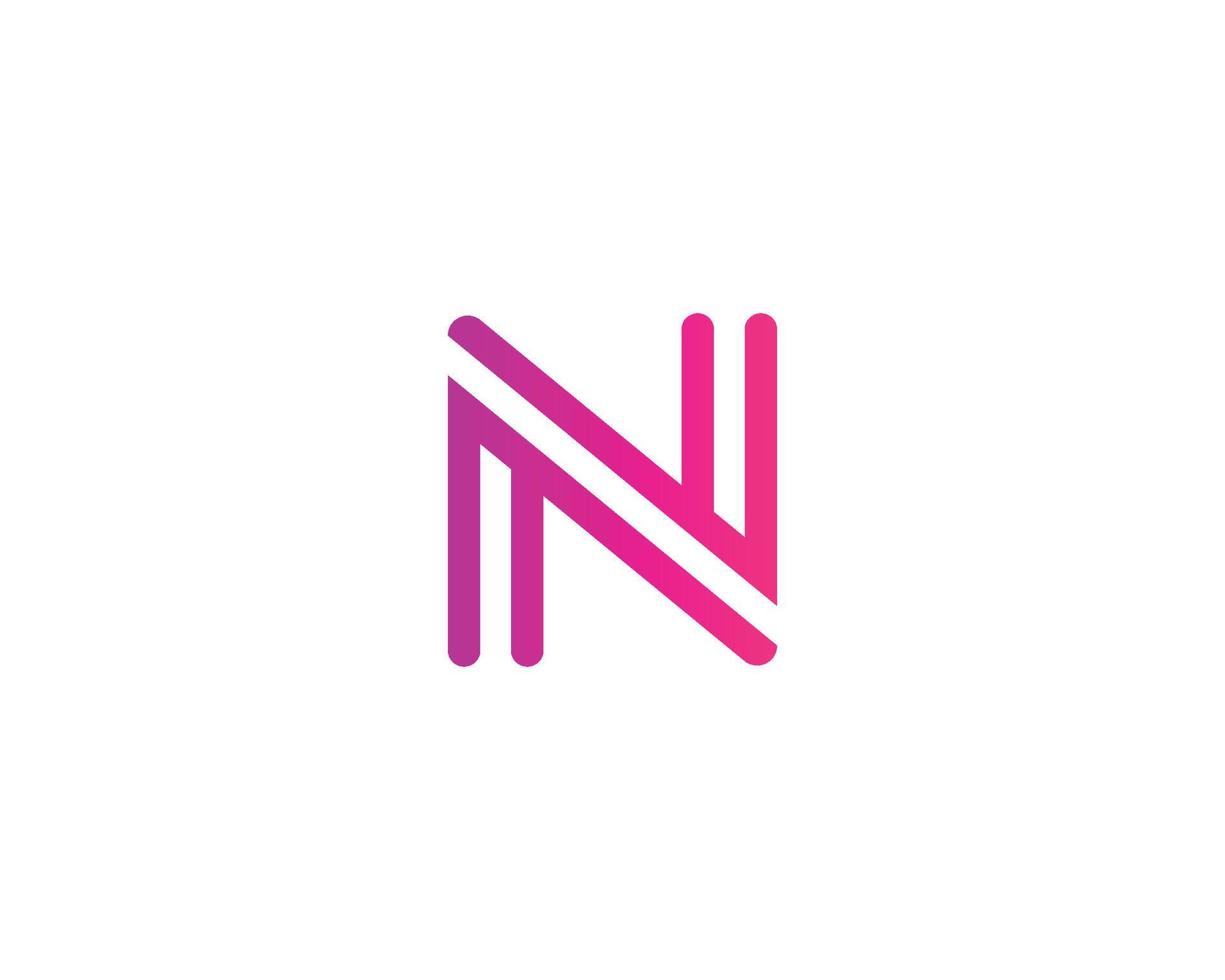 N logo design vector template