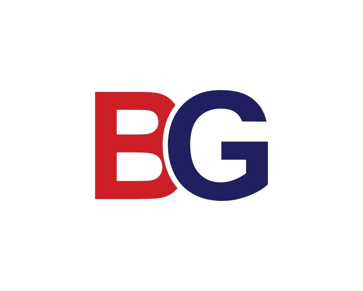 plantilla de vector de diseño de logotipo bg gb