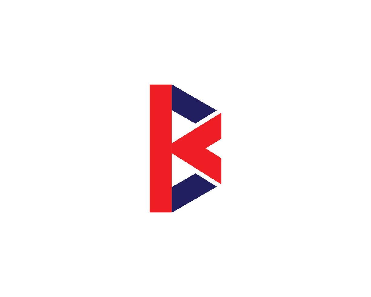 plantilla de vector de diseño de logotipo bk kb