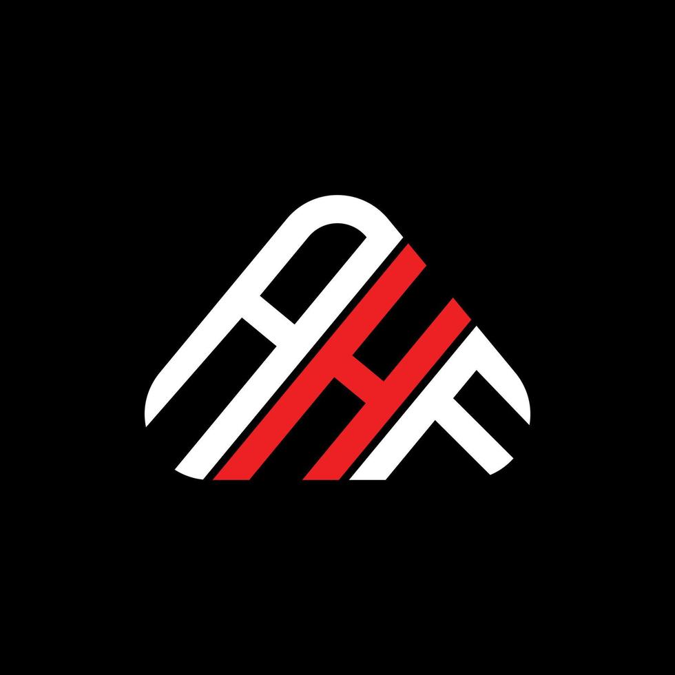 diseño creativo del logotipo de la letra ahf con gráfico vectorial, logotipo simple y moderno de ahf en forma de triángulo. vector