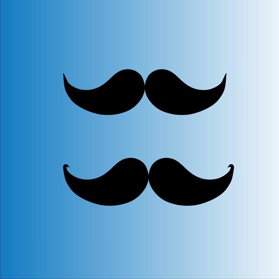 Happy fathers day card design with realistic mustache vector