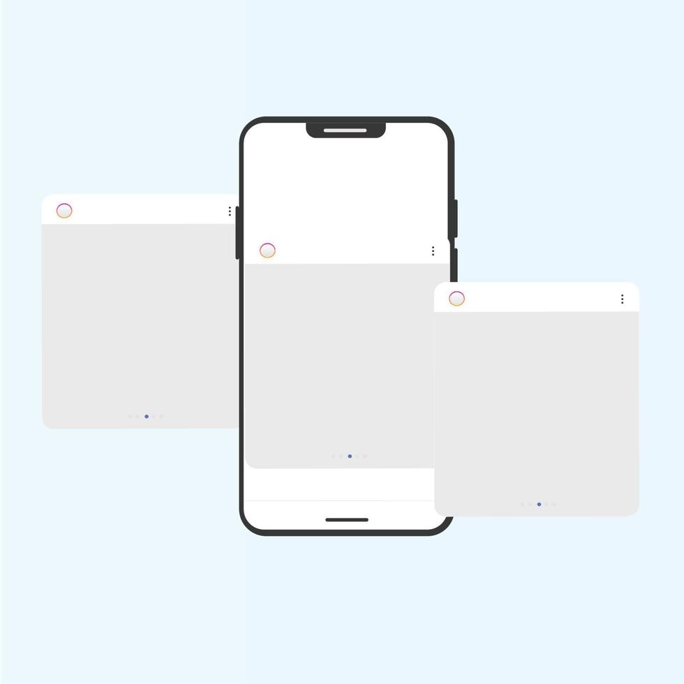 Social media carousel post template vector