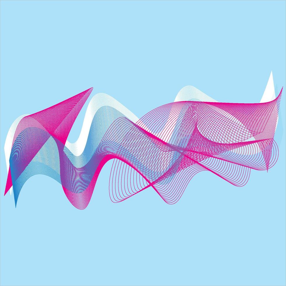 elemento de onda abstracto para el diseño. vector