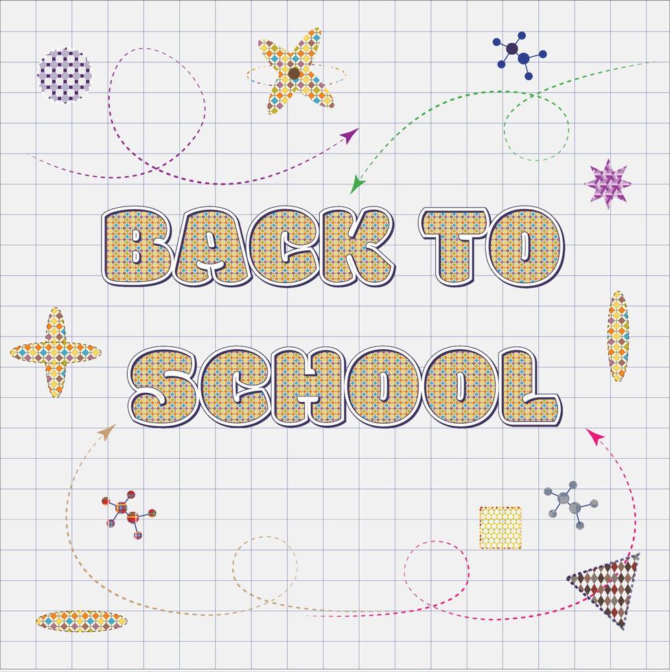 Back to school poster template vector