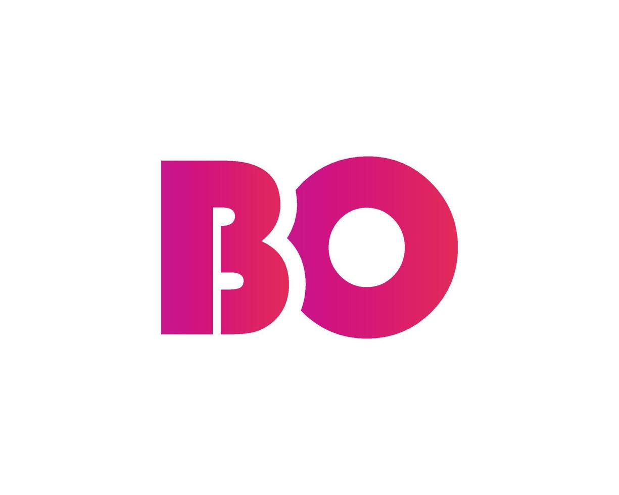 plantilla de vector de diseño de logotipo bo ob