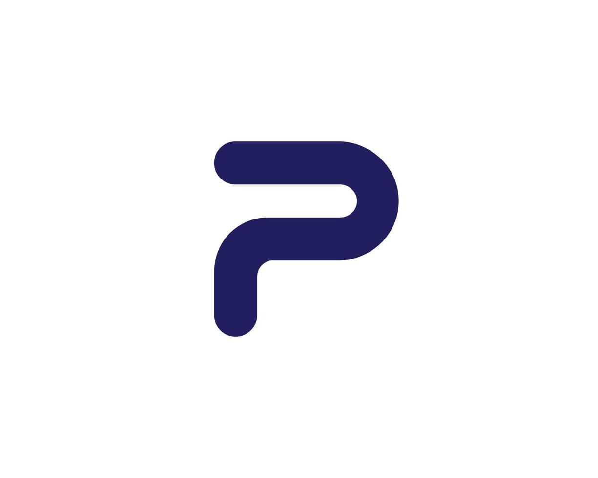 P logo design vector template
