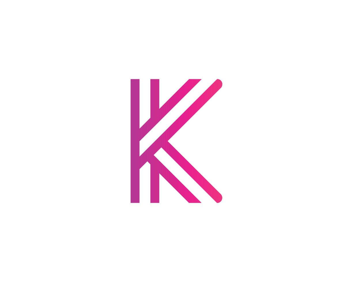 K logo design vector template