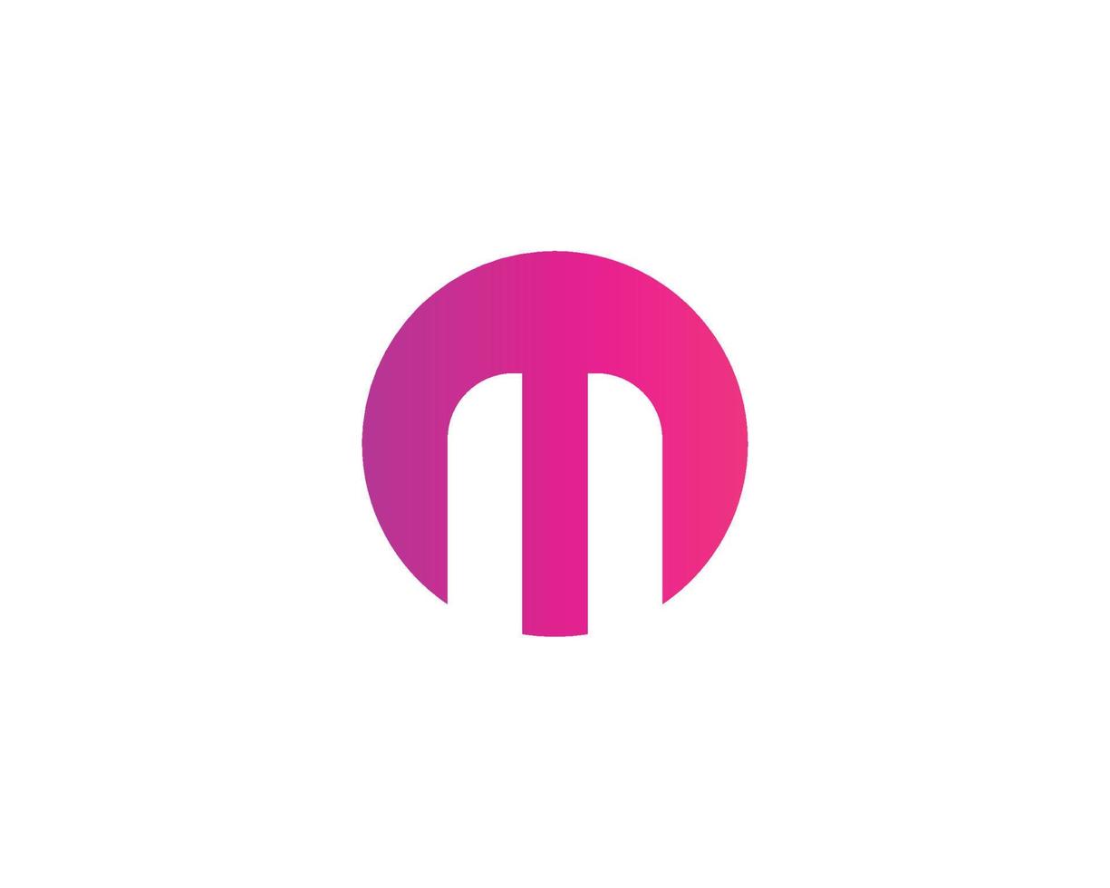 plantilla de vector de diseño de logotipo m