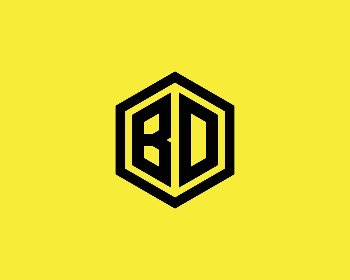BD DB Logo design vector template