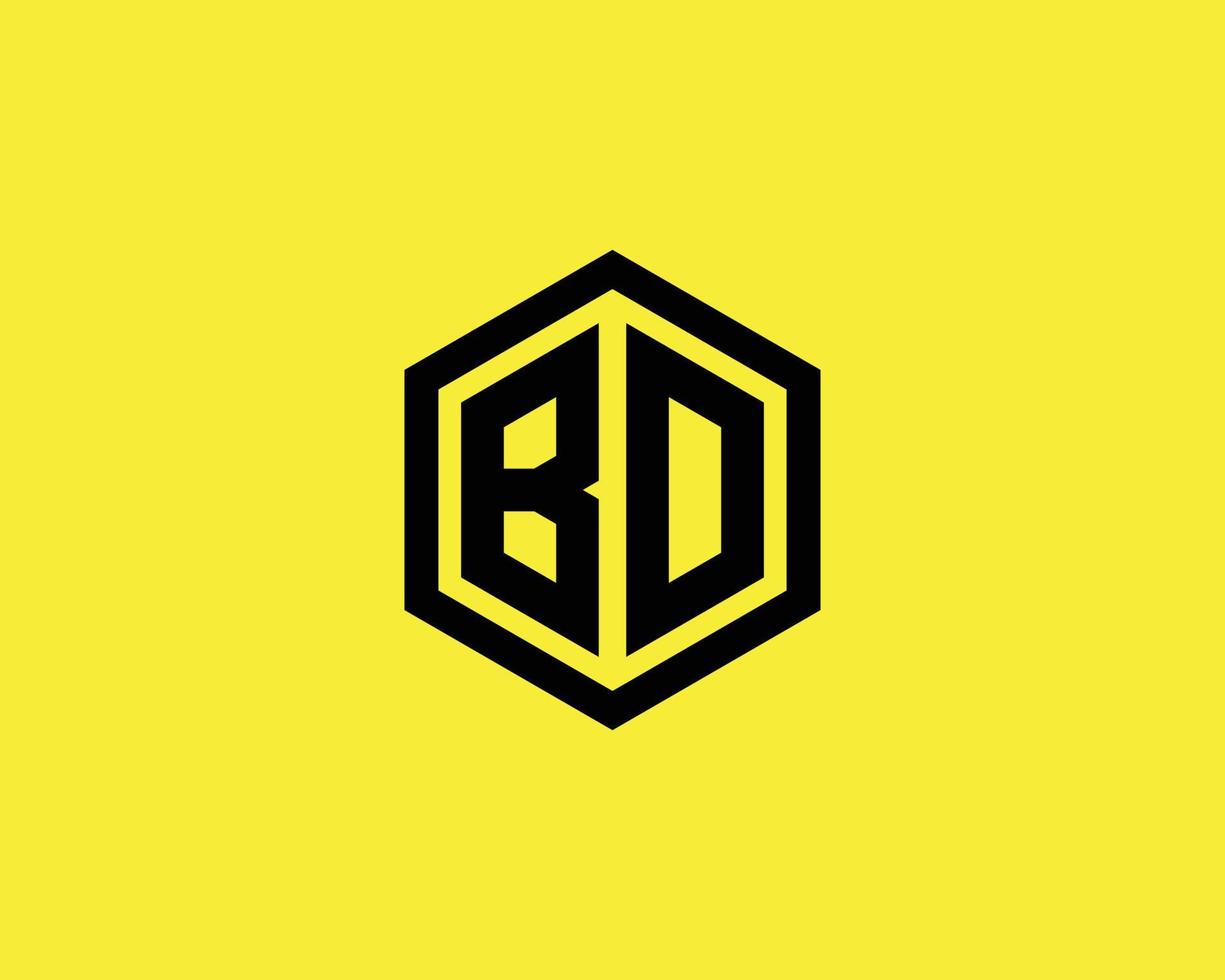 BD DB Logo design vector template