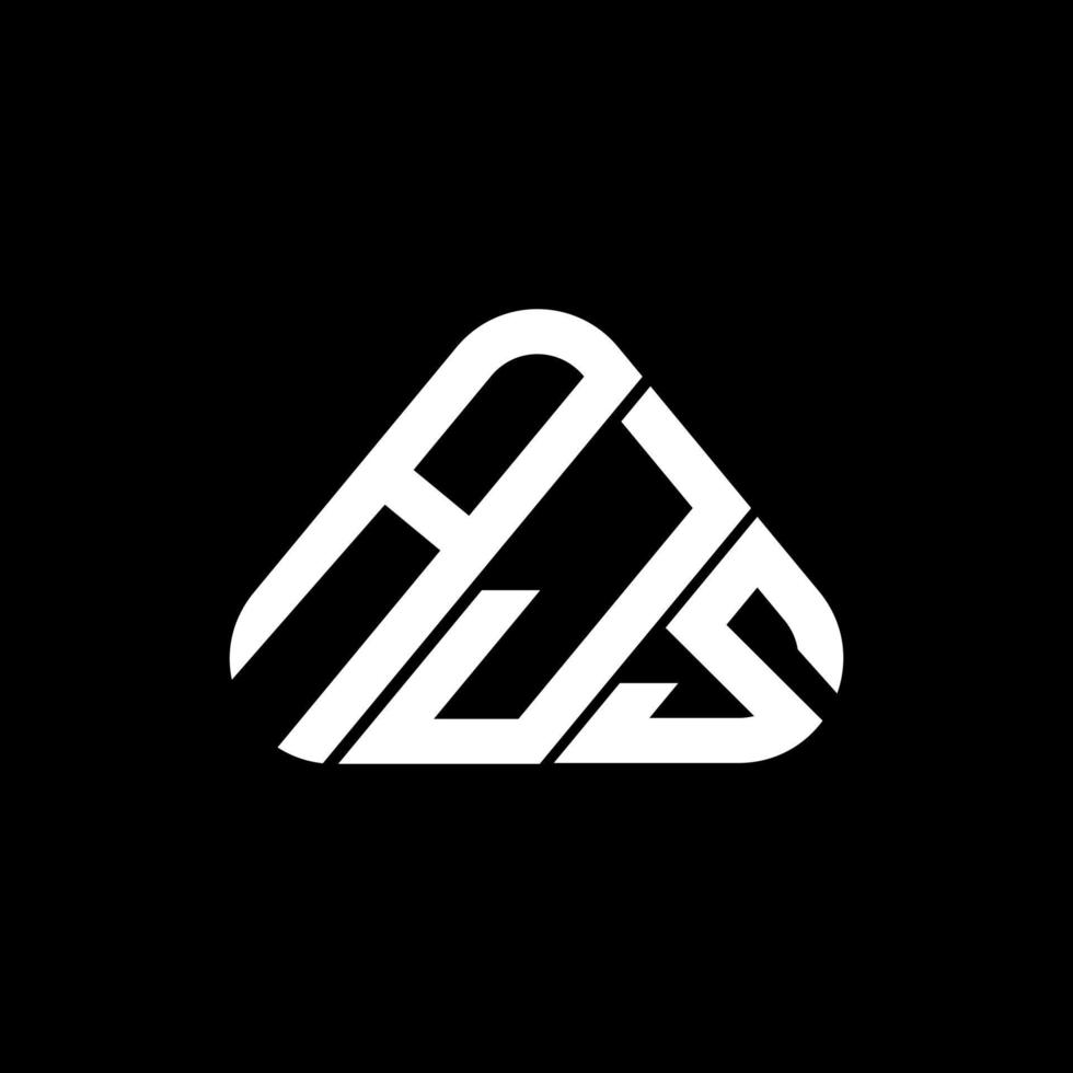 AJS letter logo creative design with vector graphic, AJS simple and modern logo in triangle shape.