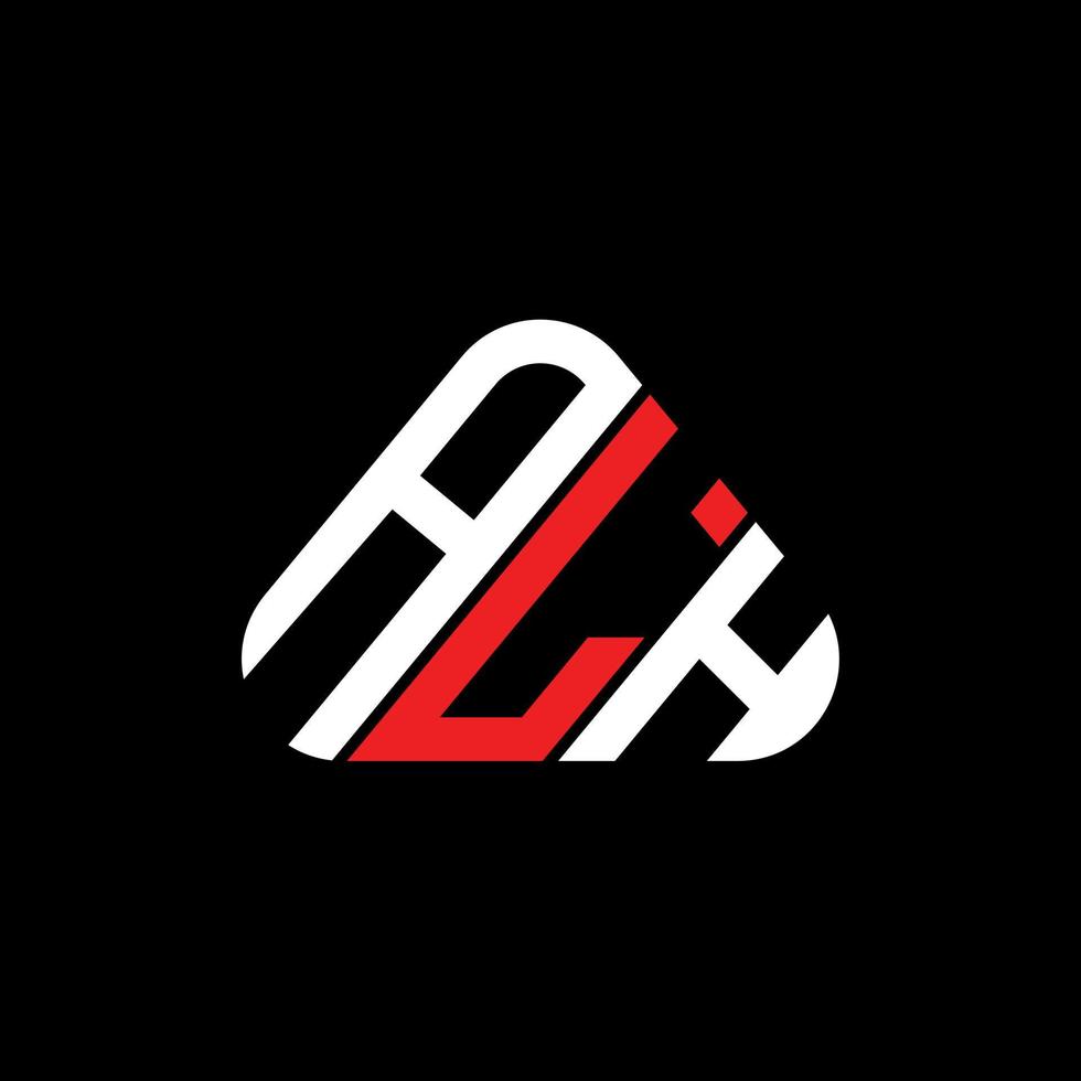 ALH letter logo creative design with vector graphic, ALH simple and modern logo in triangle shape.