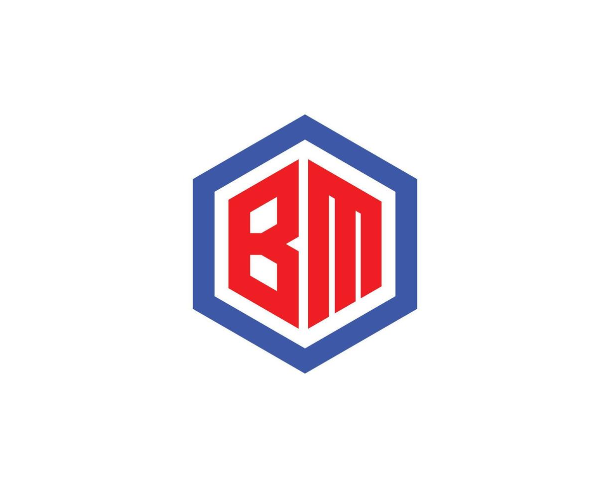 plantilla de vector de diseño de logotipo bm mb