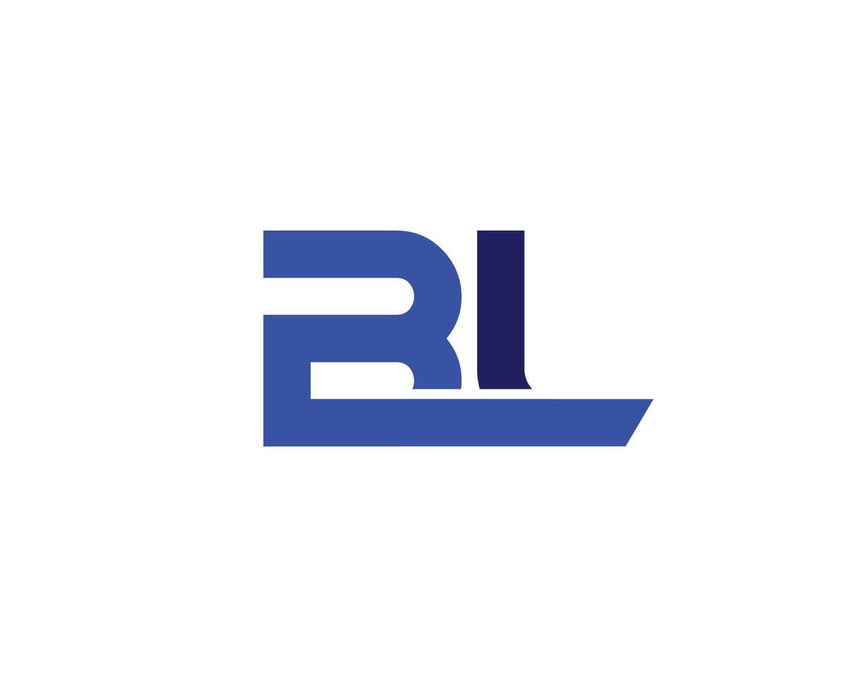 plantilla de vector de diseño de logotipo bl lb