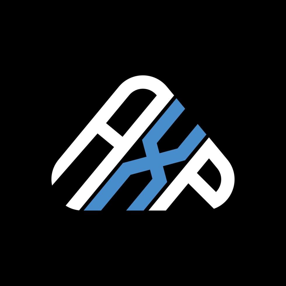 AXP letter logo creative design with vector graphic, AXP simple and modern logo in triangle shape.