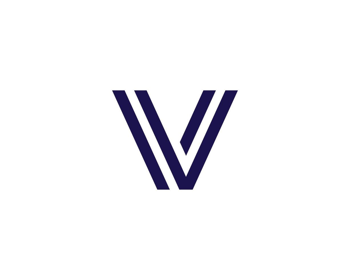V VV Logo design vector template