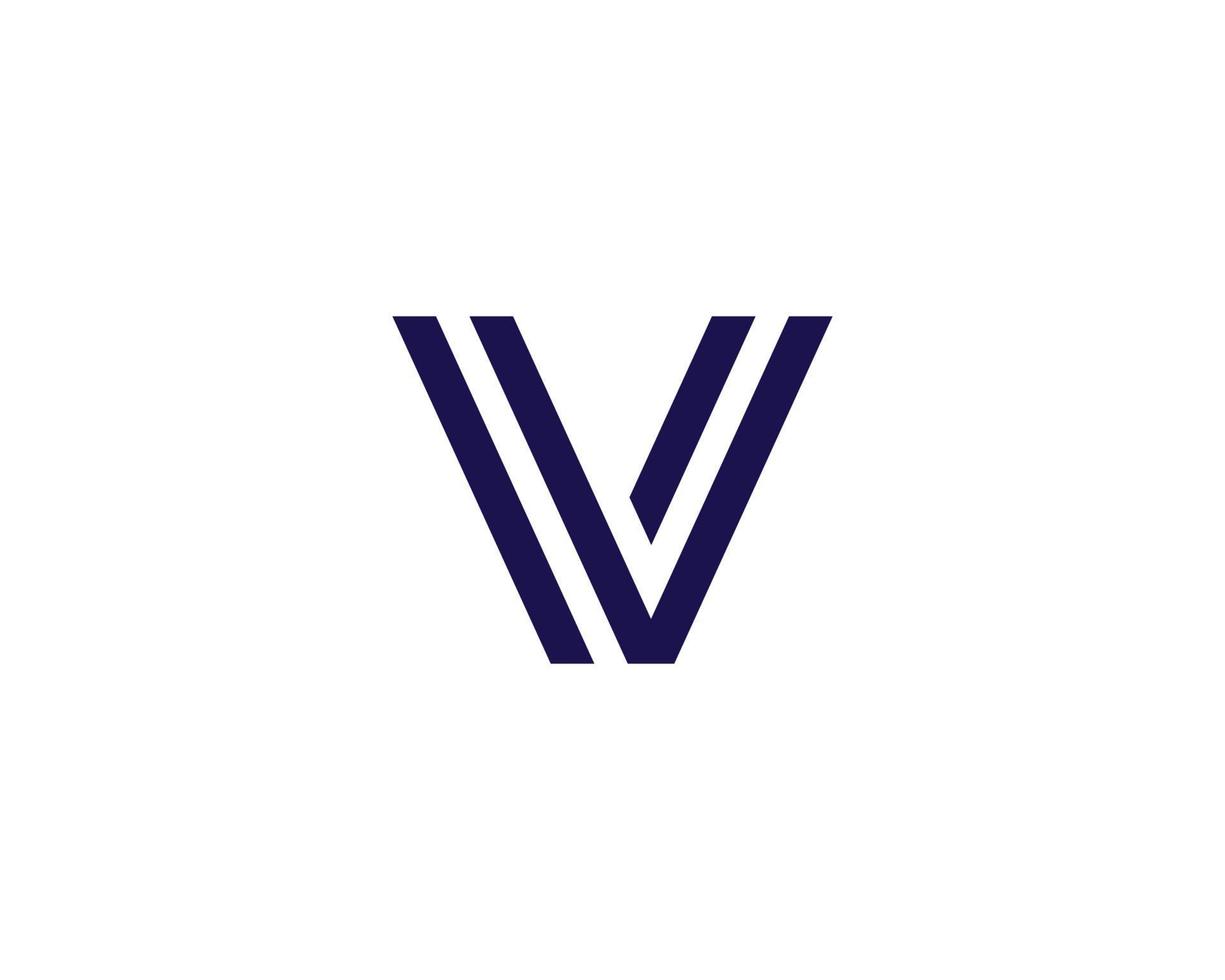 plantilla de vector de diseño de logotipo v vv