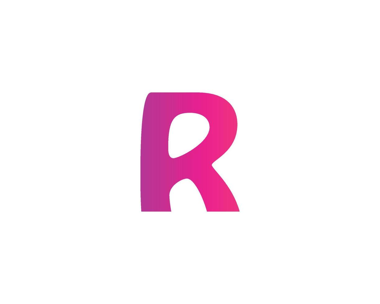 R logo design vector template