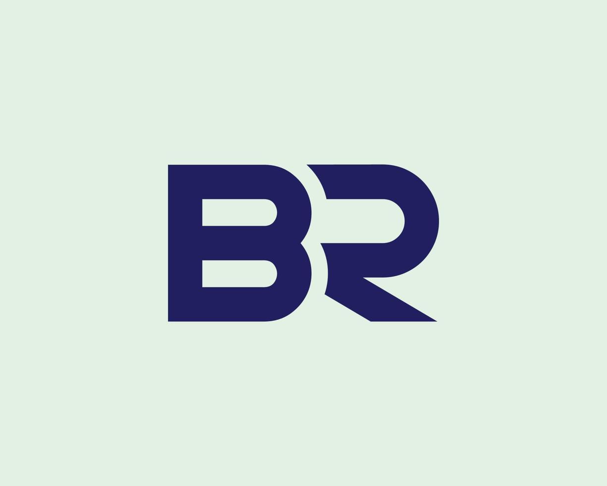 BR RB logo design vector template