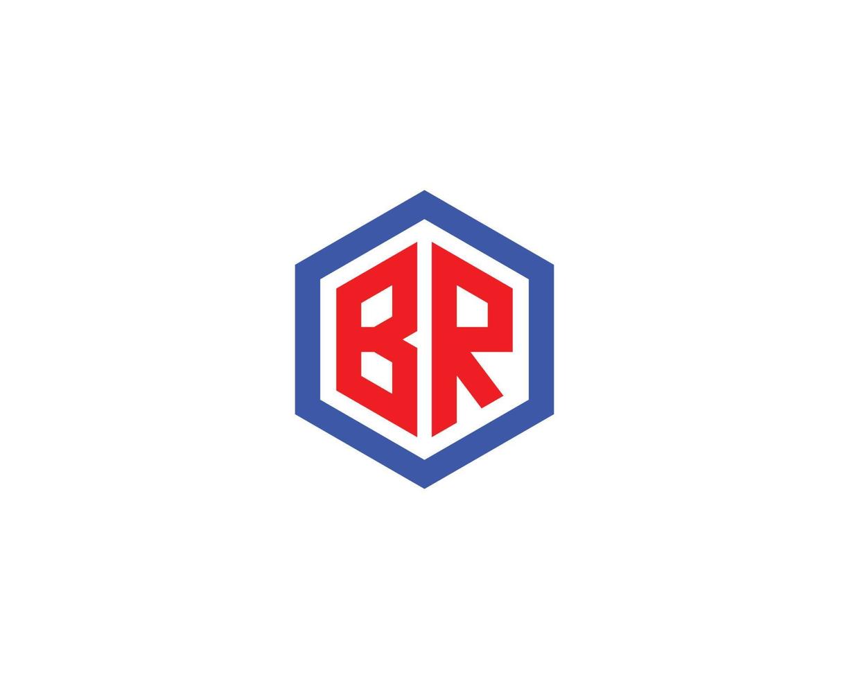 plantilla de vector de diseño de logotipo br rb