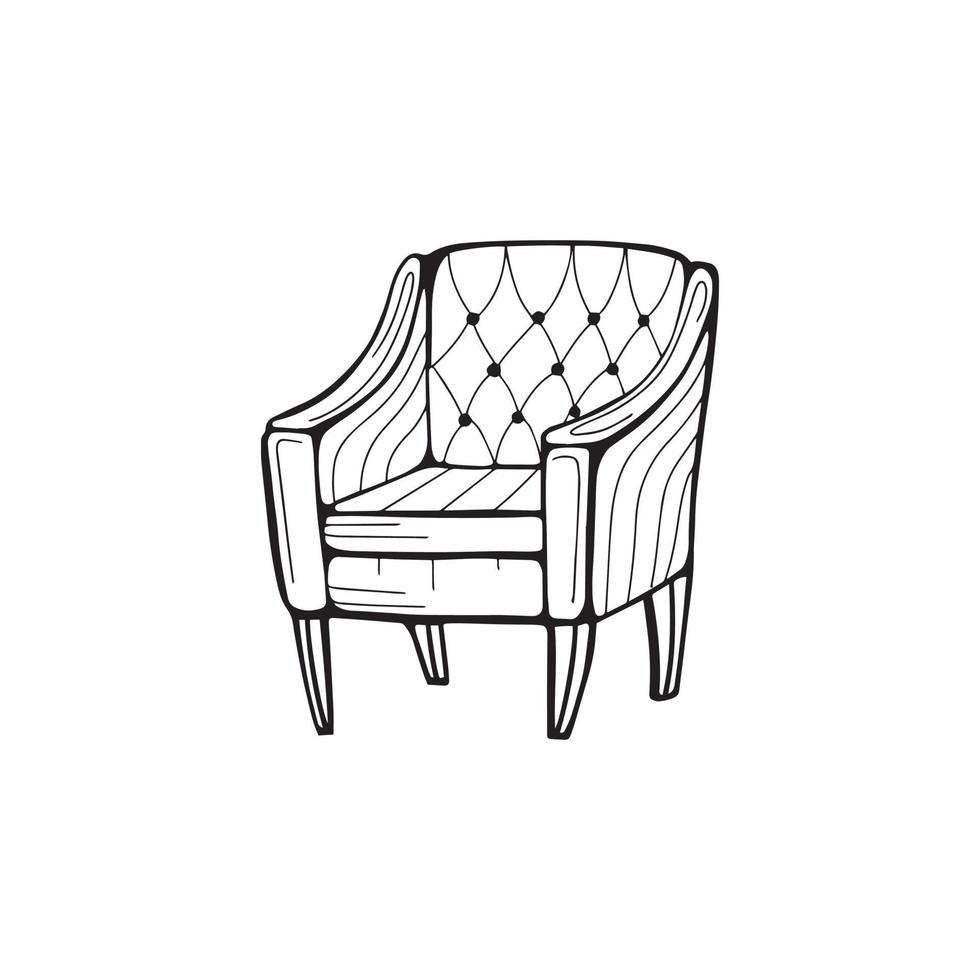 ilustración vectorial de sillón vector