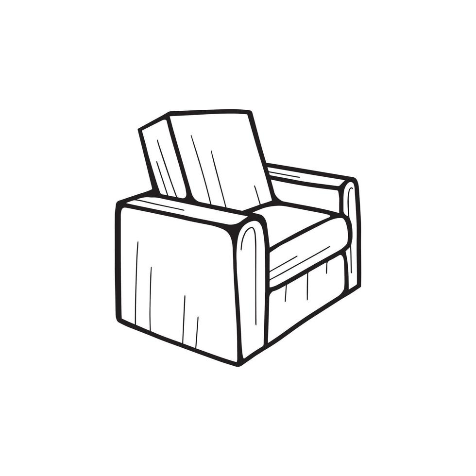 sillón, vector, ilustración vector