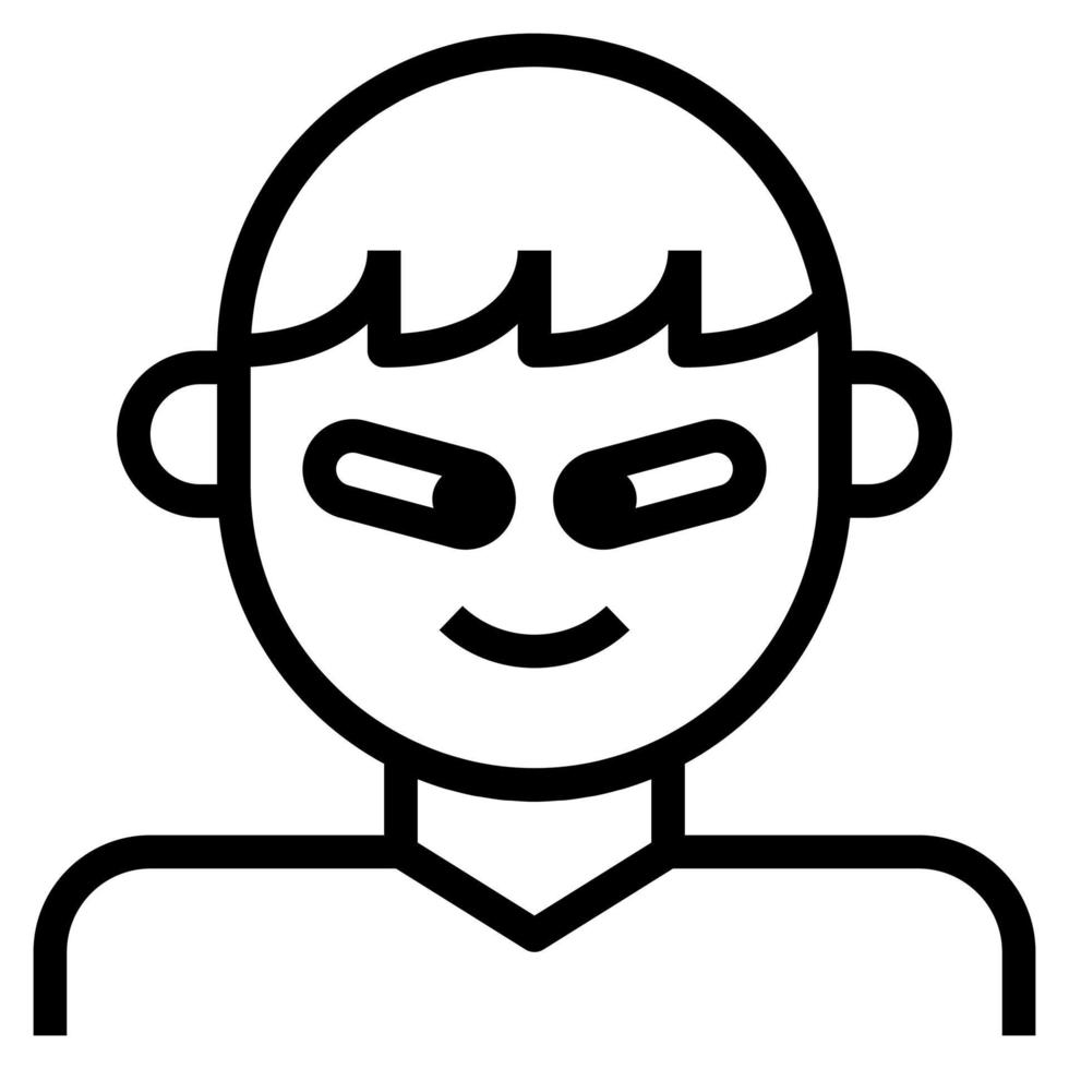 Down Syndrome Autism Boy Avatar clip art icon vector