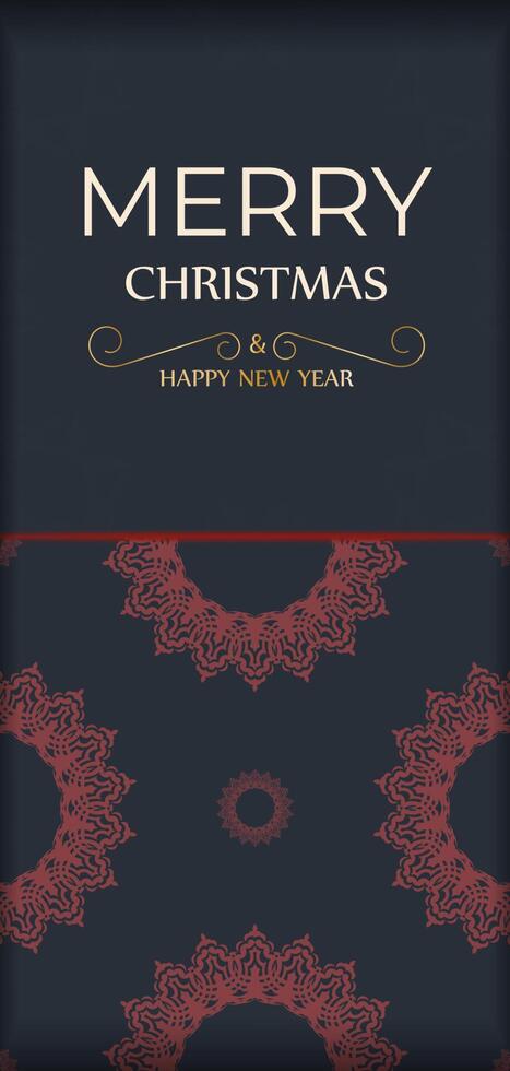 Merry christmas Greyed out postcard design with red ornament. Design poster Happy new year and winter patterns. vector